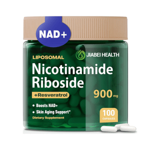 Liposomal Nicotinamide Riboside 900mg with Resveratrol – NAD+ Boost and Skin Aging Support, 100 Capsules by Jiabei Health