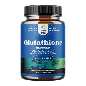 Glutathione Reduced Antioxidant Supplement with Milk Thistle & ALA, 30 Capsules by Jiabei Health