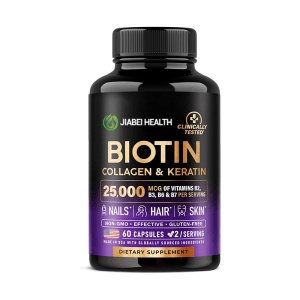 Biotin Collagen Keratin Capsules for Hair, Skin & Nails – 60 Count