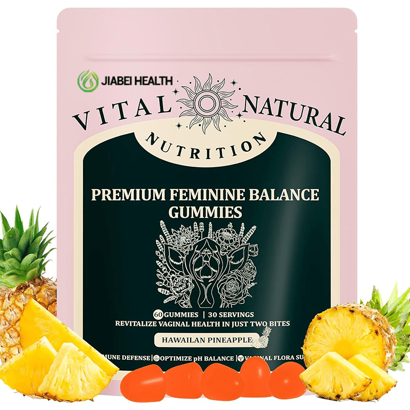 Feminine Balance Gummies with Probiotics & pH Support – Hawaiian Pineapple Flavor – Jiabei Health