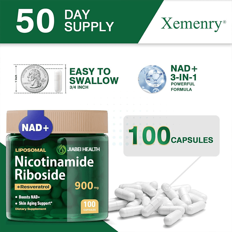 Liposomal Nicotinamide Riboside 900mg + Resveratrol – NAD+ Boost & Skin Aging Support - Image 4