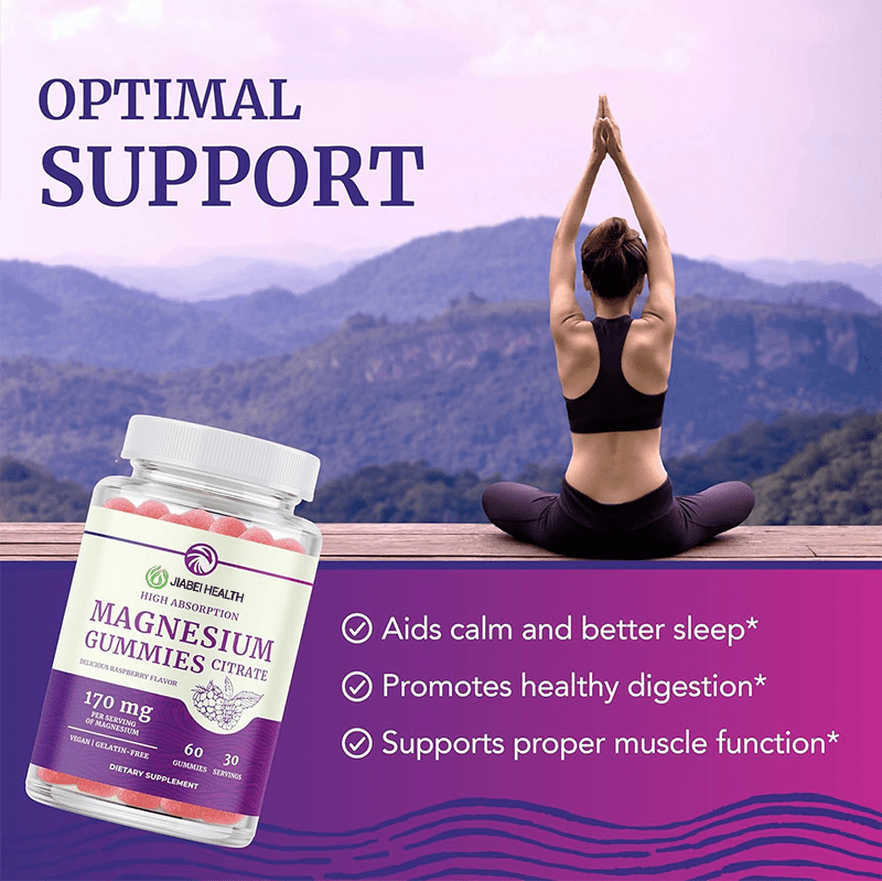 High Absorption Magnesium Gummies Citrate – 170mg per Serving, Vegan & Gelatin-Free - Image 3