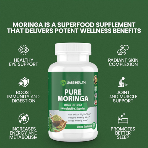 Moringa Capsules 800mg for Energy, Immunity and Antioxidants – Jiabei Health Supplement