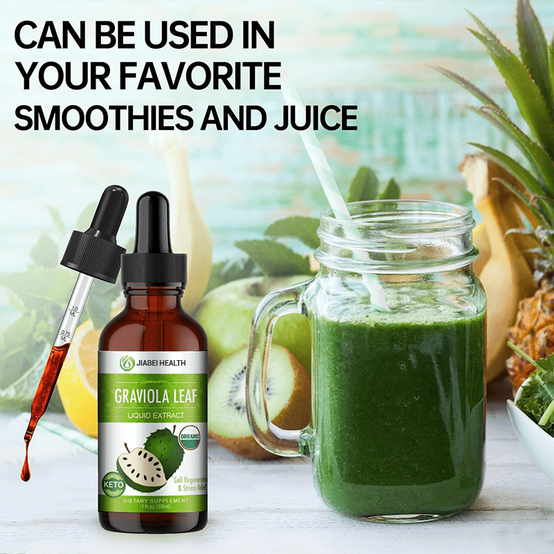 Organic Graviola Leaf Liquid Extract – 100% Natural Immune Support & Stress Relief Supplement - Image 3