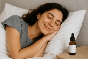 A serene image depicting calm or restful sleep, representing the benefits of Sleep Supplements and Stress Relief Supplements for enhanced well-being.