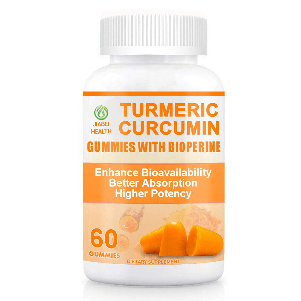 High-quality Turmeric Curcumin Gummies manufactured by Jiabei Health, designed for joint health and anti-inflammatory support