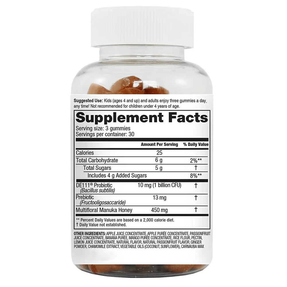 Manuka Honey Digestive Health Gummies – Prebiotic & Probiotic Support - Image 2