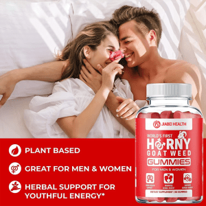 Happy couple with Jiabei Health Horny Goat Weed Gummies supporting libido, intimacy, and youthful energy