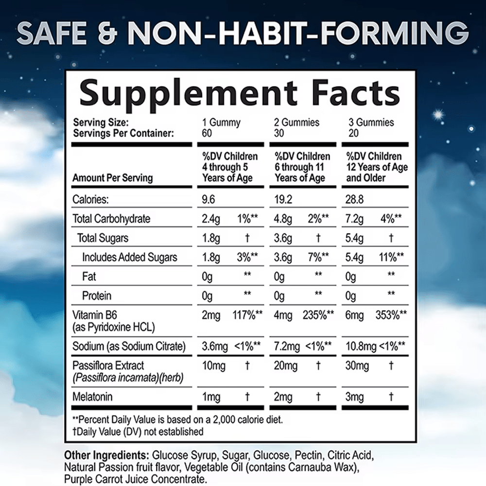 Children’s Sleep Gummies with Melatonin & Vitamin B6 | OEM Private Label - Image 2