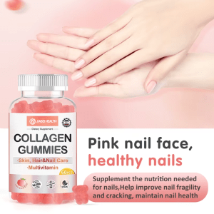Collagen gummies supplement for healthy nails, improving nail fragility and cracking while maintaining nail nutrition