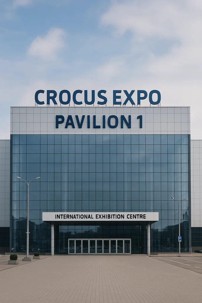 Exterior view of Crocus Expo Pavilion 1, the venue for ZDRAVOOKHRANENIYE 2025 in Moscow
