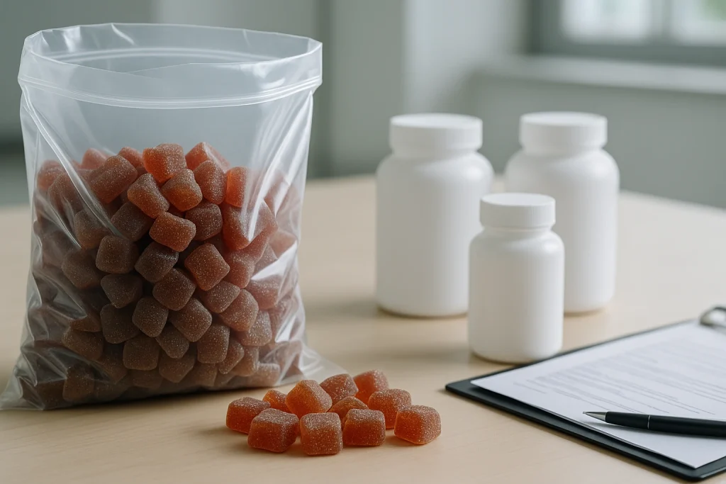 Bulk seaweed gummies supplied for wholesale manufacturing, private label packaging, and global distribution