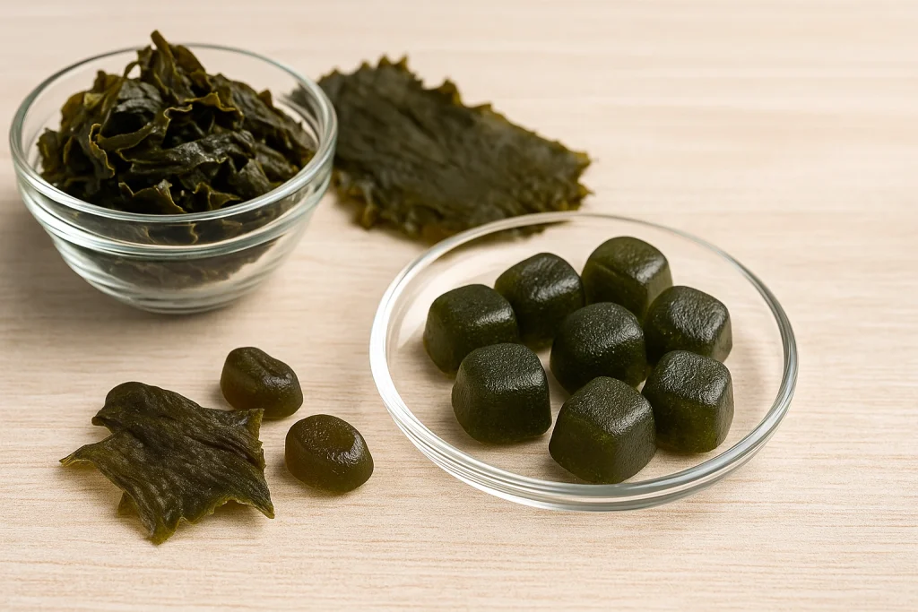 Seaweed gummies and natural seaweed ingredients illustrating growing demand for functional gummy supplements
