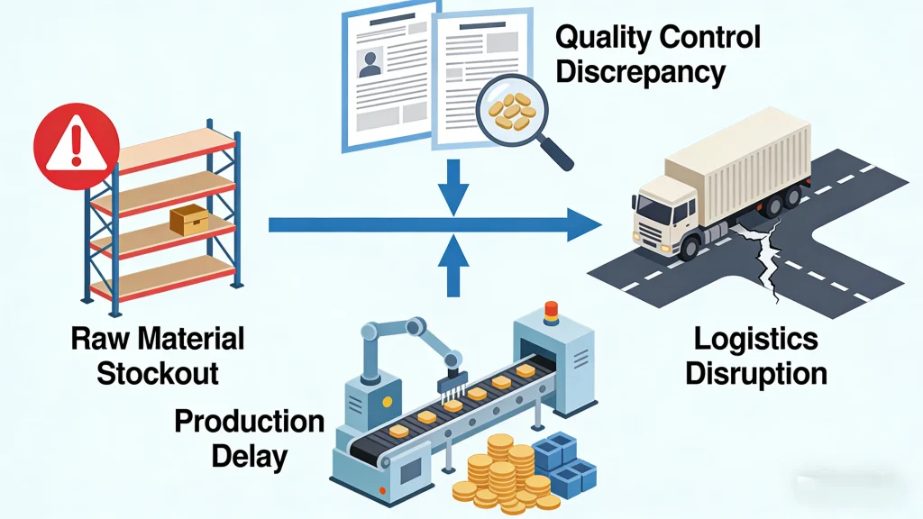 raw material allocation risks that affect lead time after switching supplement manufacturers