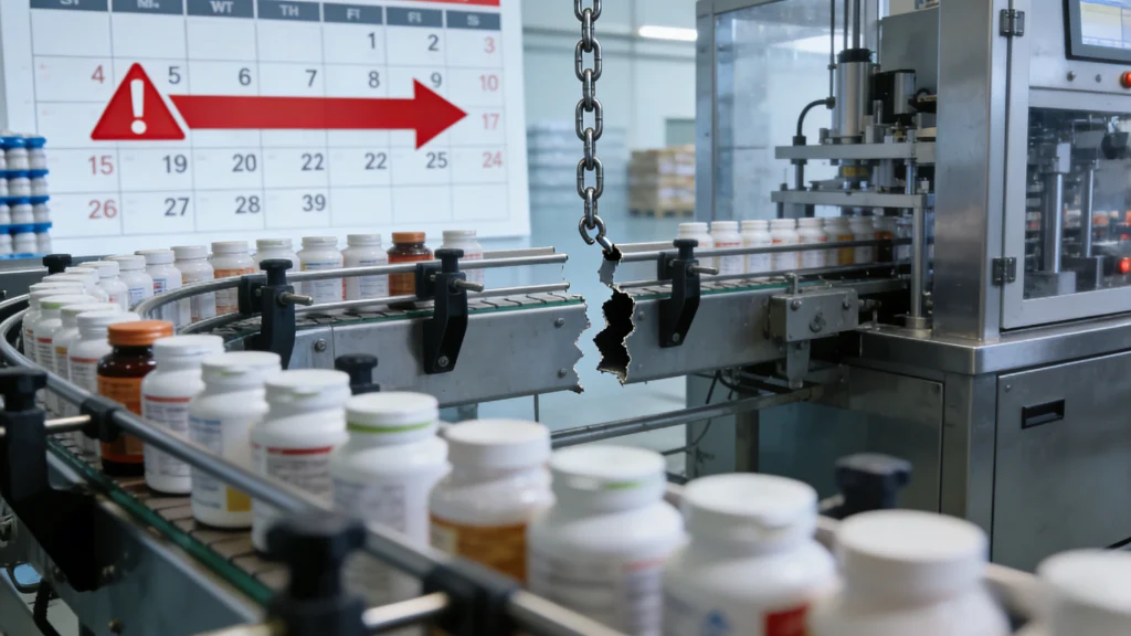 underestimated lead time risks when changing supplement manufacturers during supplier transitions