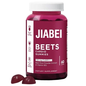 Beet root cardio gummies bottle with gummy pieces for OEM and private label dietary supplement brands