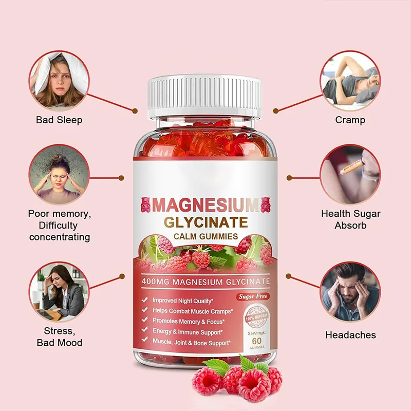 magnesium glycinate gummies and capsules for sleep and relaxation