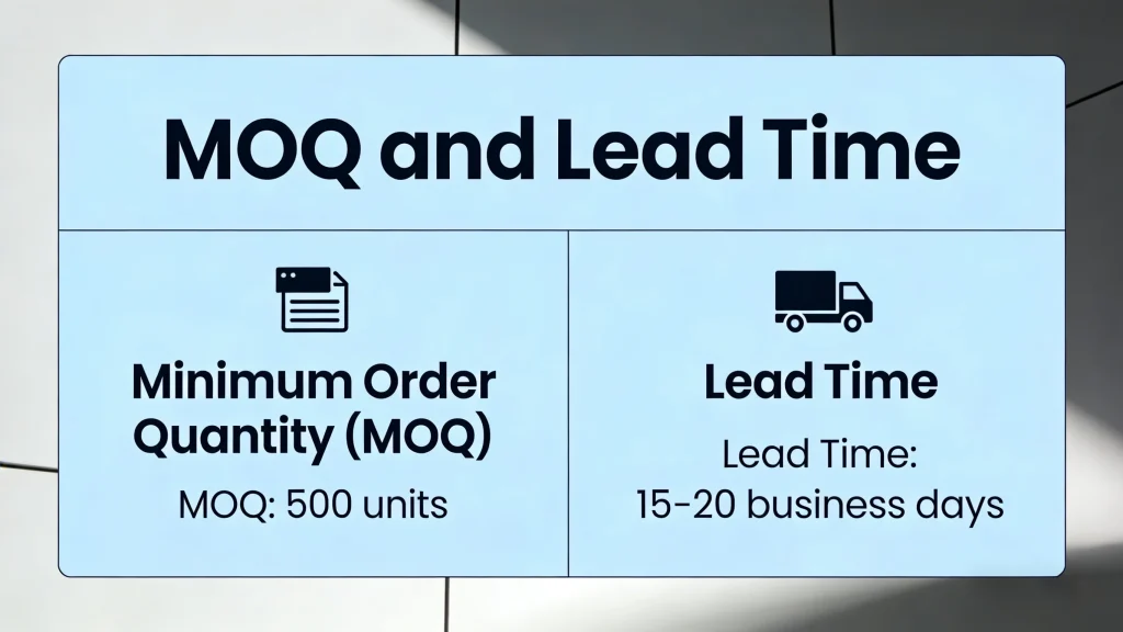 gummy manufacturing MOQ lead time evaluated together during production planning