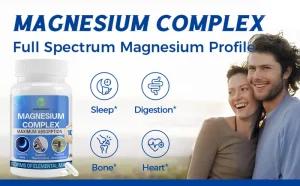 Full spectrum magnesium complex capsules supporting sleep digestion bone and heart health