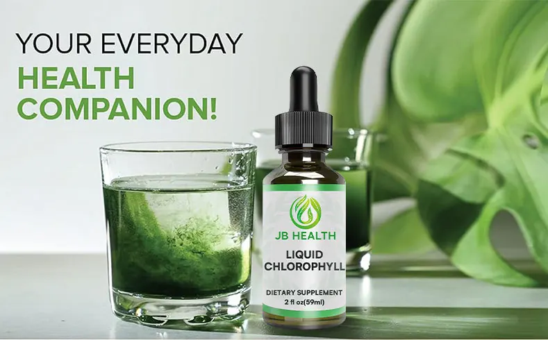 Liquid Chlorophyll Drops Mixed in Water