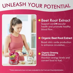 beetroot extract gummies formula supporting nitric oxide production and cardiovascular health