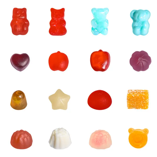 custom gummy supplement shapes for OEM and private label manufacturing including bear, fruit, and functional gummy formats