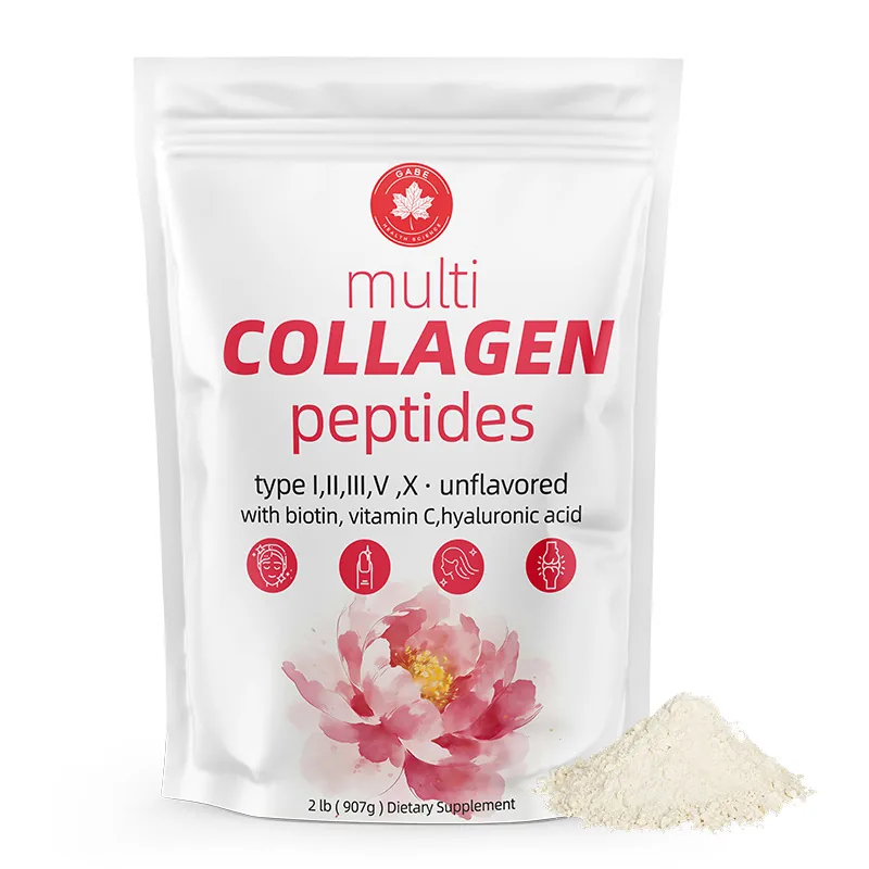 multi collagen peptides powder supplement types I II III V X collagen powder