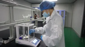 Lab weighing process for custom supplement formula support and OEM product development