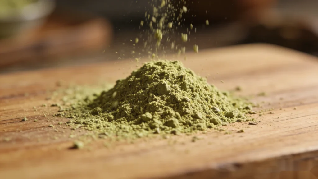 yerba mate raw ingredient powder used in supplement and energy drink manufacturing