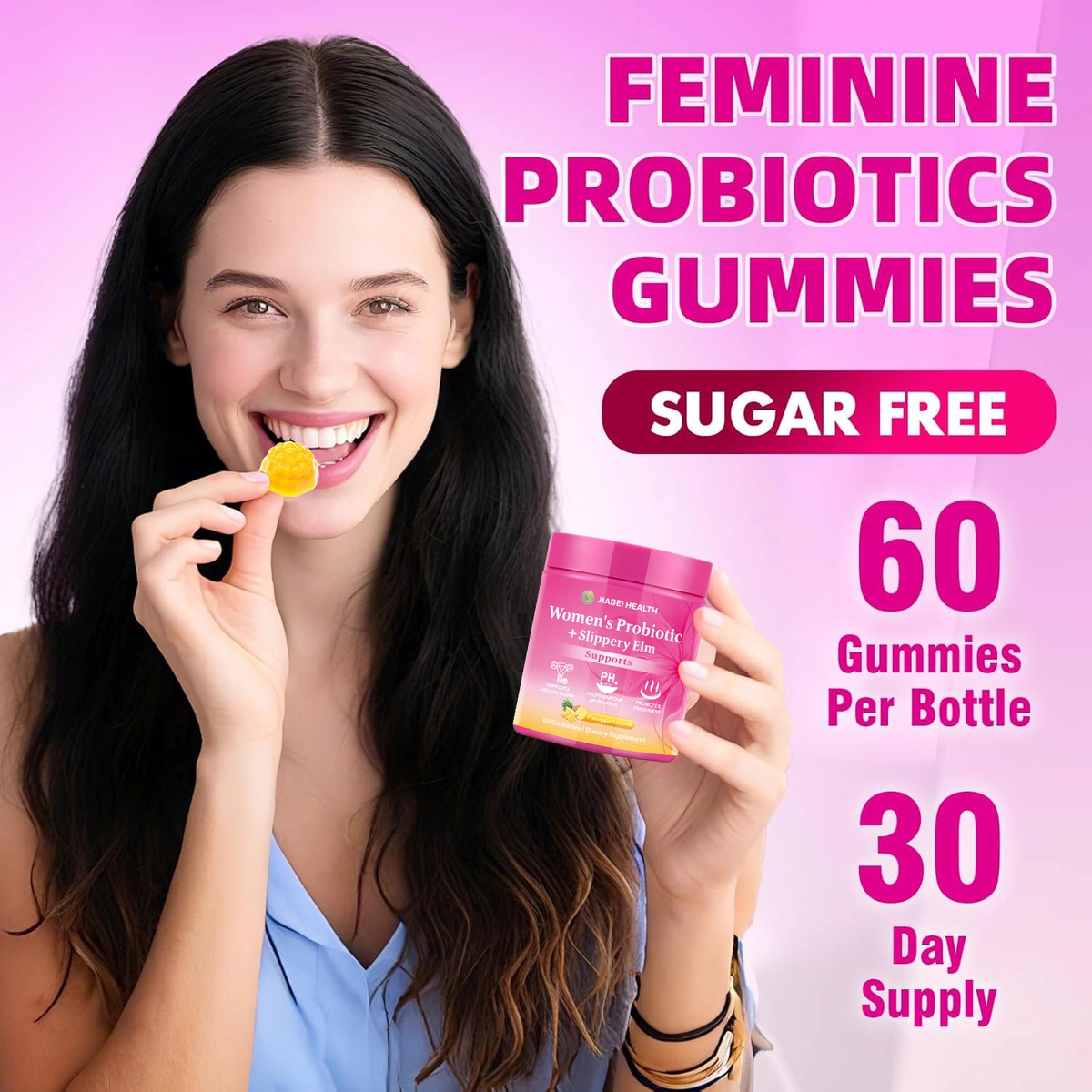 Women’s Probiotic Gummies with Slippery Elm - Image 4