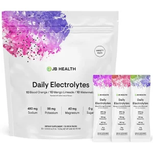 Sugar free electrolyte stick packs in Blood Orange Mango Limeade and Watermelon flavors