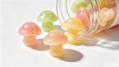 Mushroom gummies beginning to stick together after exposure to moisture