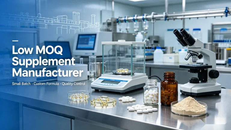 Small first order being reviewed by a low MOQ supplement manufacturer