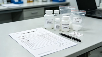 Supplement COA and batch documents with product samples for quality testing and export review