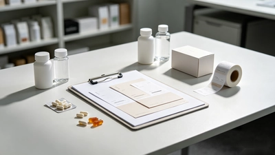 Supplement manufacturing quote preparation with product samples, packaging references, and project brief documents