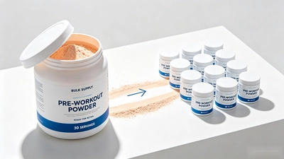 Bulk pre workout powder compared with finished retail tubs