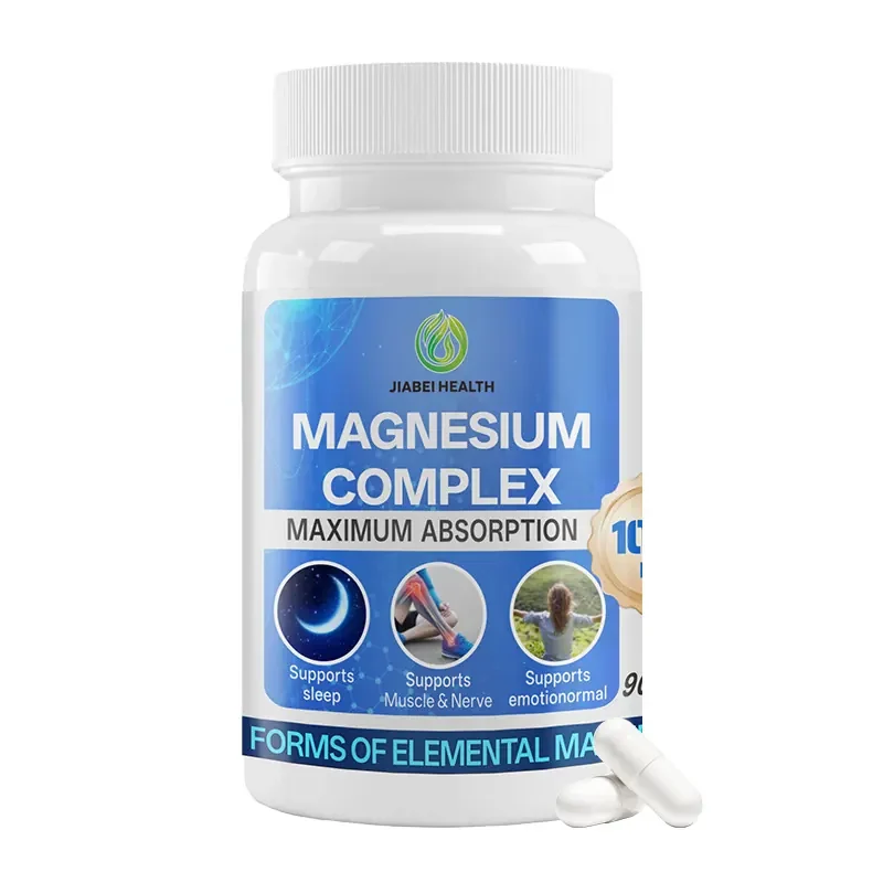 Magnesium Complex Capsules bottle showing multi-form magnesium supplement for sleep and muscle support
