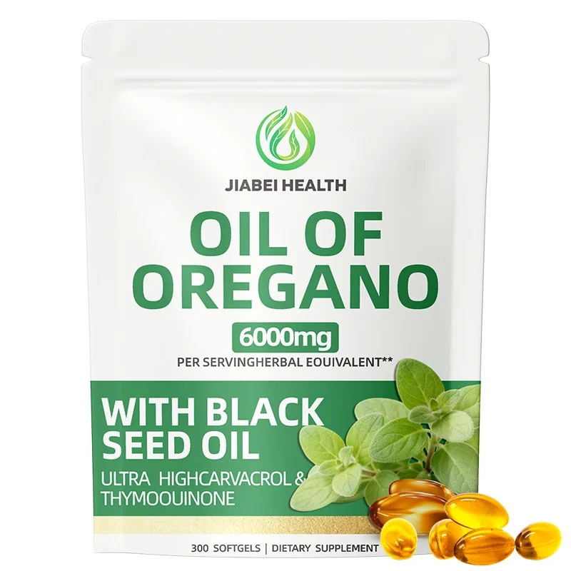 oil of oregano softgels with black seed oil herbal supplement capsules