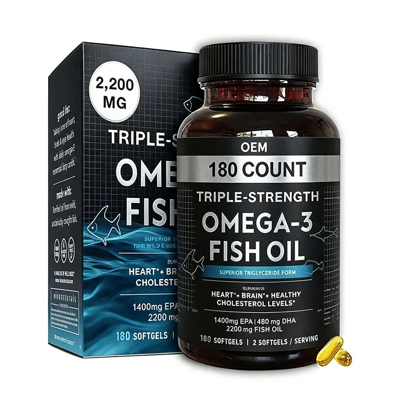 Omega-3 fish oil softgels for private label supplement manufacturing