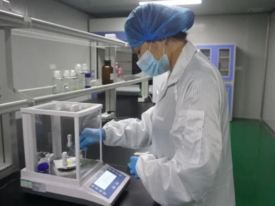 Lab weighing process for custom supplement formula support and OEM product development